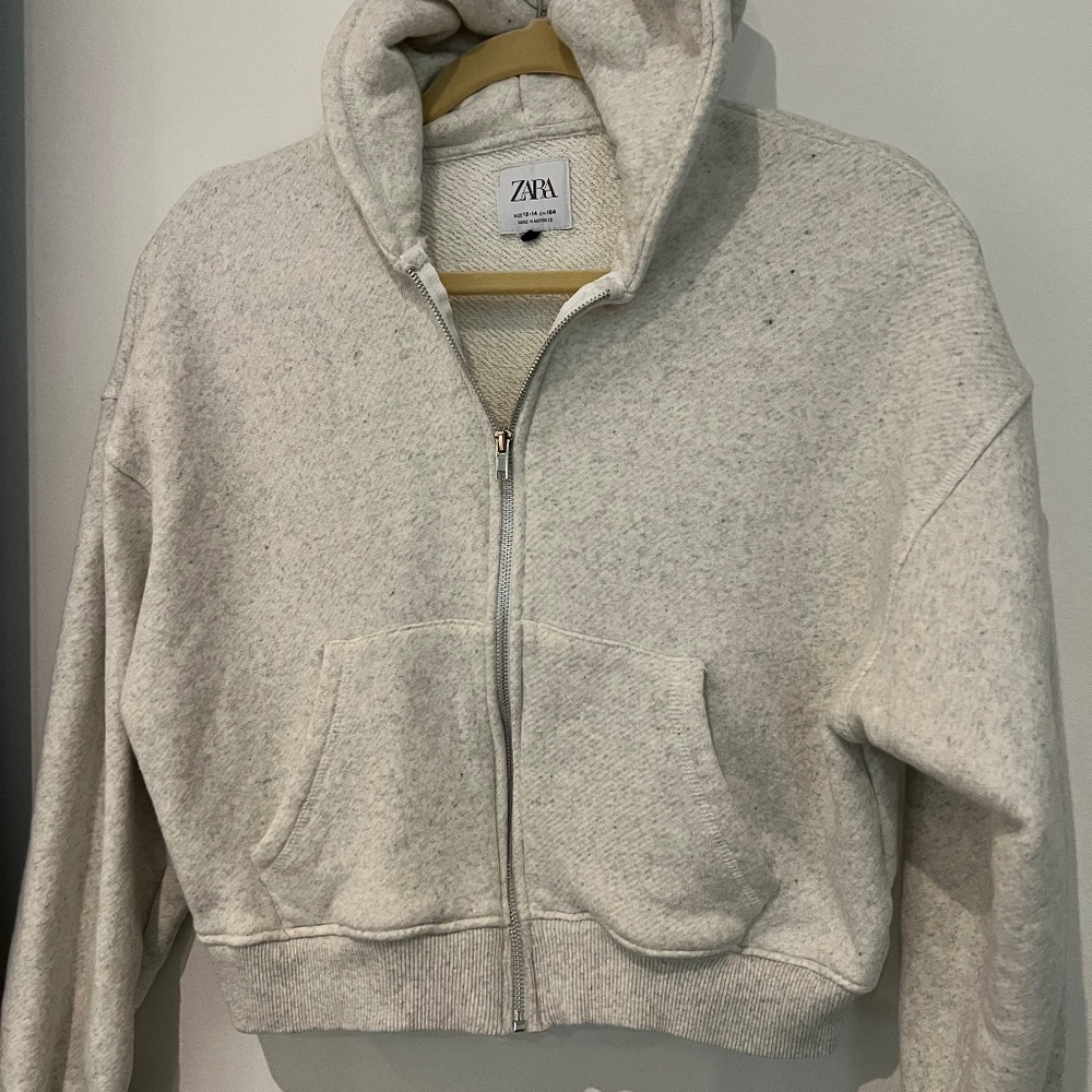NWOT Zara Grey hoodie - Picture 2 of 5
